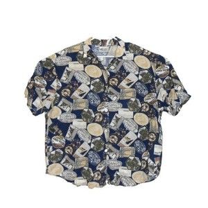 Kathie Lee Woman's 2XL? Blouse Hawaiian Style London Short Sleeve Single Stitch‎